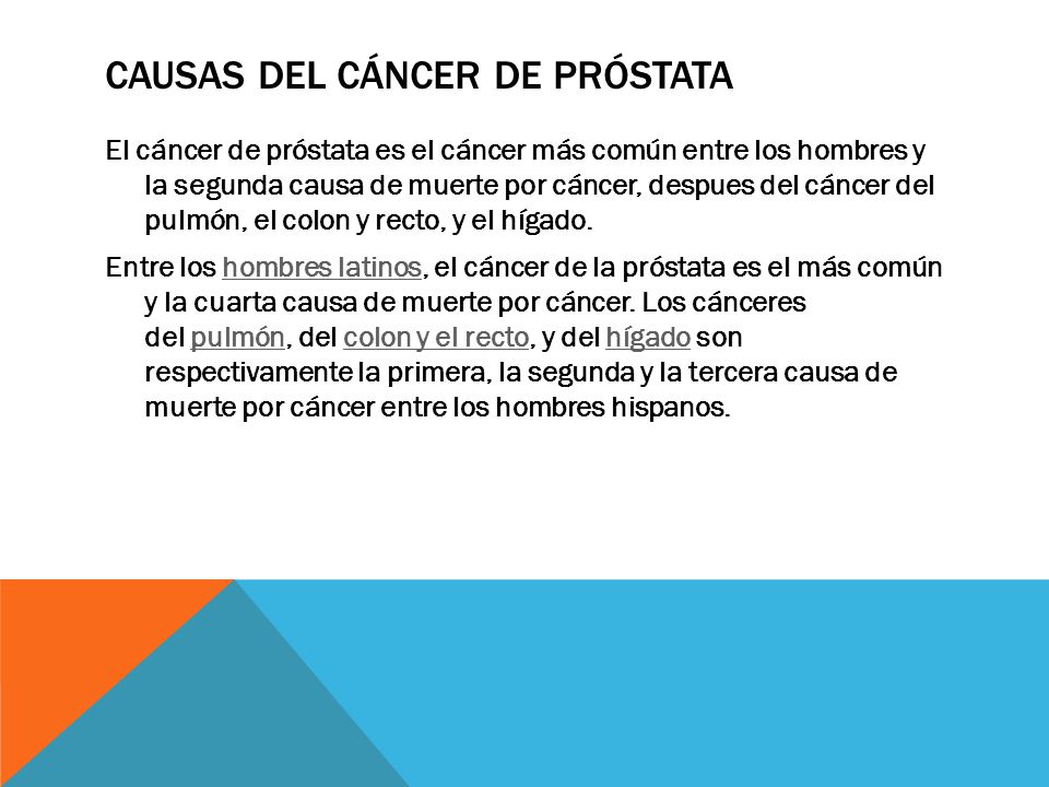 causas del cancer de la prostata